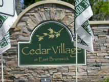 Cedar Village at East Brunswick NJ Sign