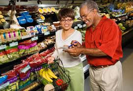 Seniors at Shopping Supermarket